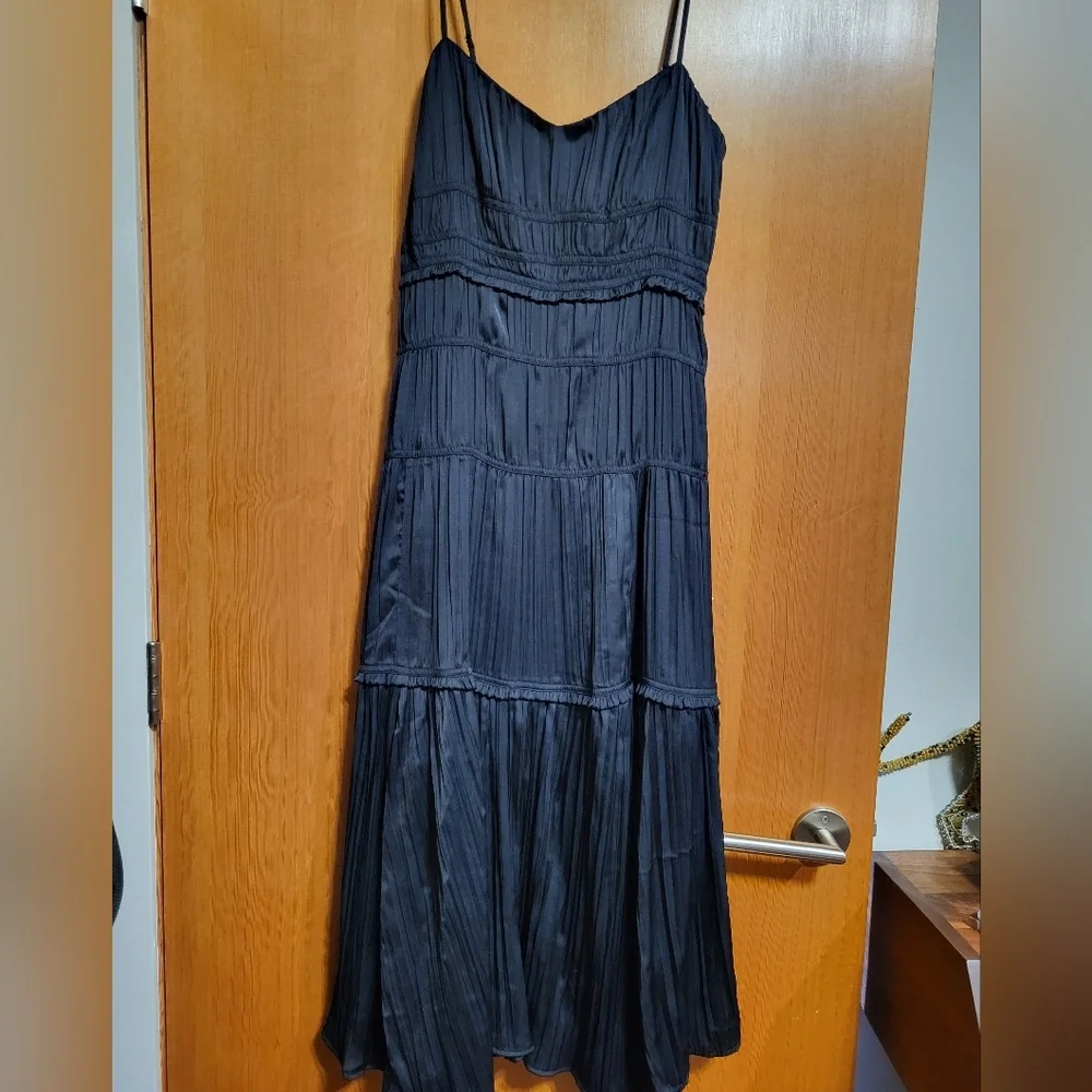 Anthropologie Ruched Slip Dress - black - Picture 4 of 6